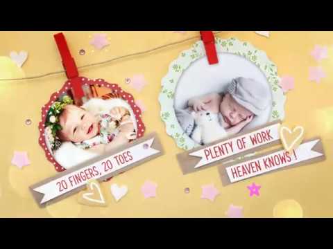 Twin Baby Welcome Party Invitation Video