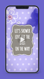 Baby Shower Digital Invitation Video Card Latest for Whatsapp