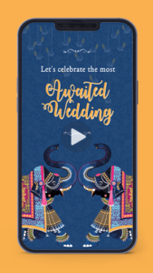 HW14V Traditional Latest Indian Hindu Wedding Invitation Video Card for Whatsapp 2023