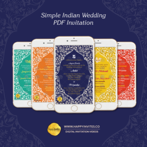 Simple Indian Style Wedding PDF Invitation