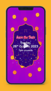 BT01 Bollywood Band Baaja Baraat Theme Indian Wedding Invitation Save the Date Video Card