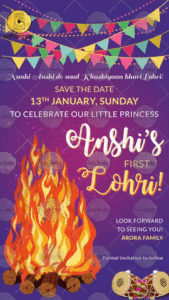Lohri Invitation Card GIF