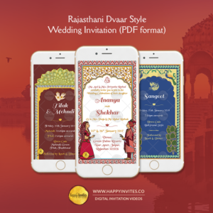 Rajasthani Wedding PDF Invitation