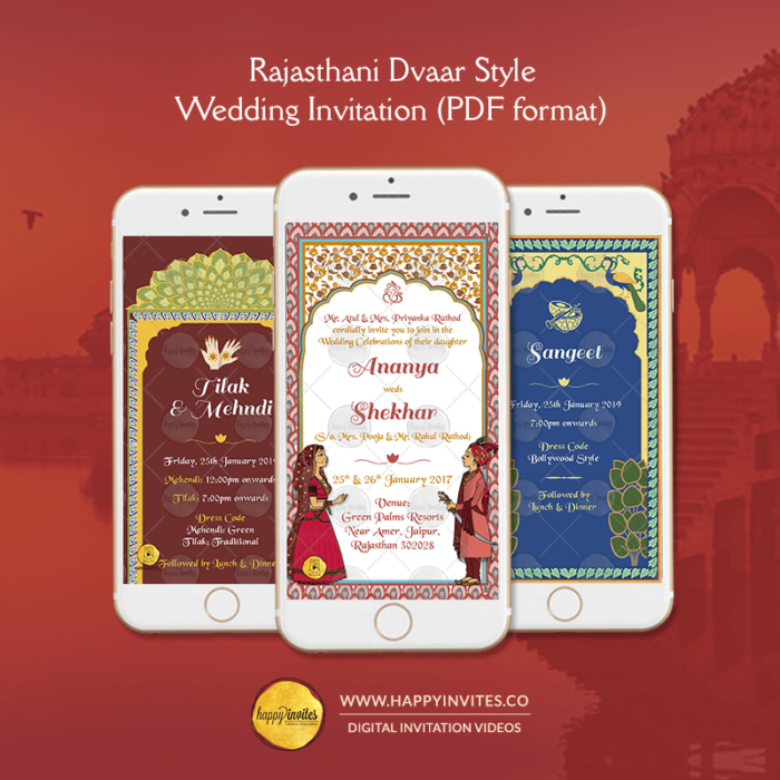 Rajasthani Wedding PDF Invitation
