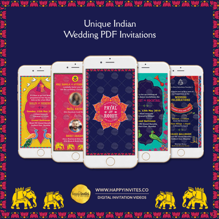 UI01 - Unique Indian Wedding PDF Invitation