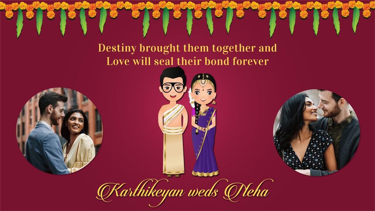 South Indian Wedding Invitation Video - Happy Invites Traditional Invitation