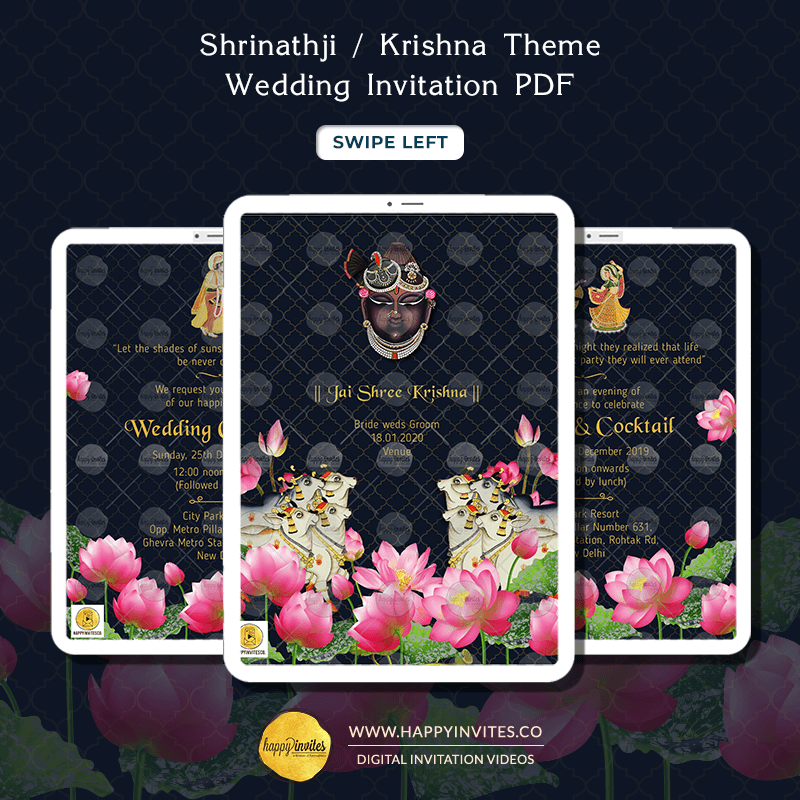 Shrinathi Theme PDF Invitation