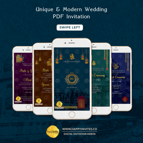 UM01 - Unique & Modern Wedding Invitation PDF