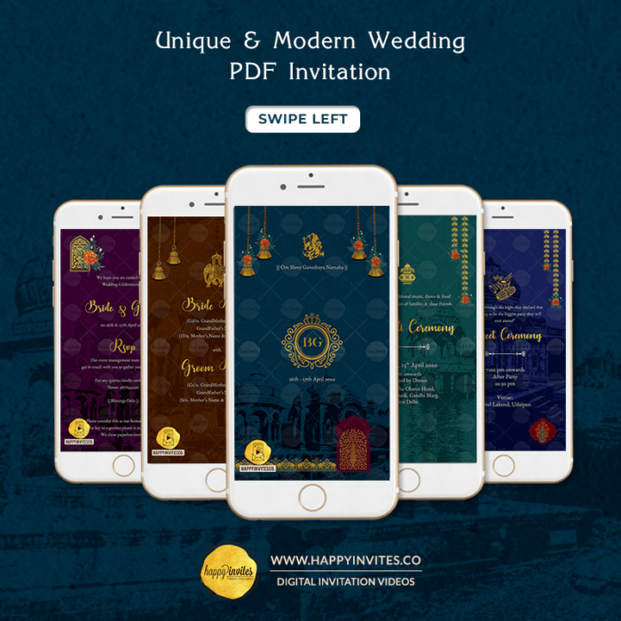 UM01 - Unique & Modern Wedding Invitation PDF