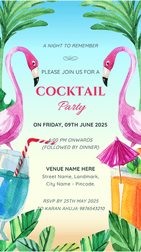 Cocktail Invitation Card Design
