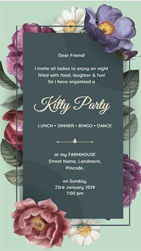 Kitty Party Invitation Pages Templates  Design Free Download  Template net