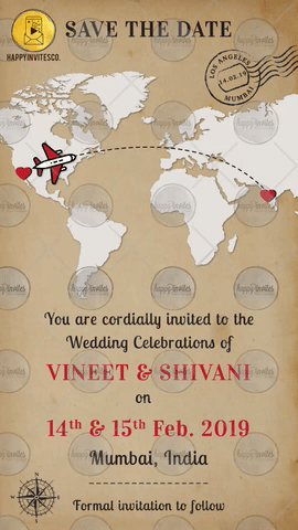 Wedding Invitation GIF | - Happy Invites Digital Invite Maker
