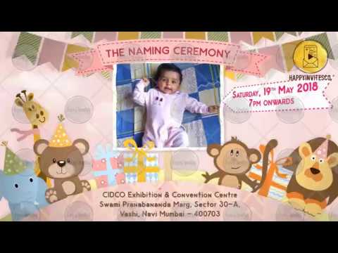 Naming Ceremony Invitation Online Video