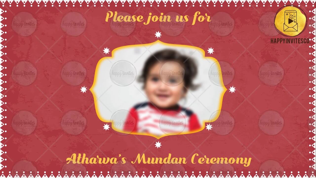 Mundan Ceremony Invitation Cards - Happy Invites Online Invitation Maker