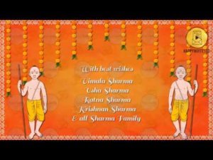 Upanayanam Invitation Video Card