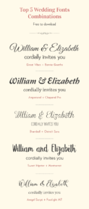 Free Wedding Font Combination