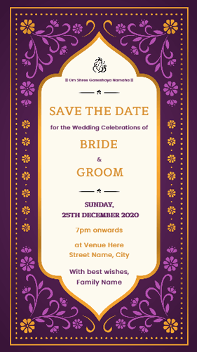 Colorful Save the Date Card