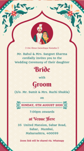 Indian Save the Date Card Invitation