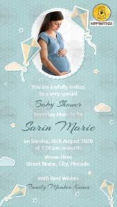 Stars & Kite Card Baby Shower
