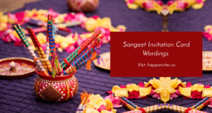 Sangeet Invitation Card Wordings
