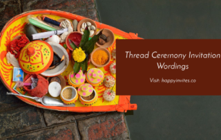 Thread Ceremony Invitation Wordings