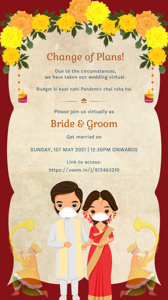 Indian Virtual Wedding Invitation Card