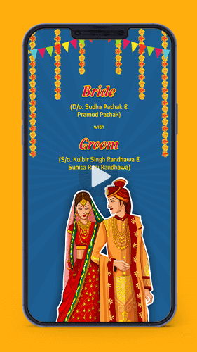 Traditional Rajasthani Marawari Hindu Wedding Invitation Video Card for whatsapp