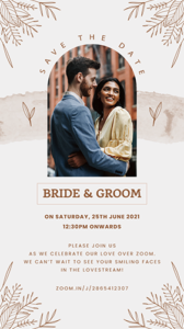 Virtual Modern Wedding Invitation