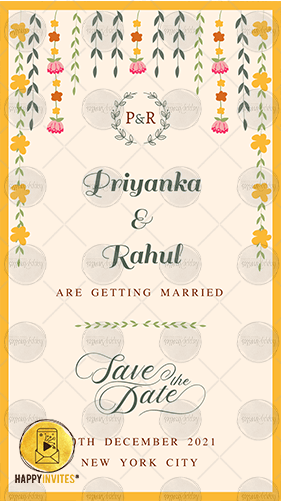 Indian Save the Date Invitation Card
