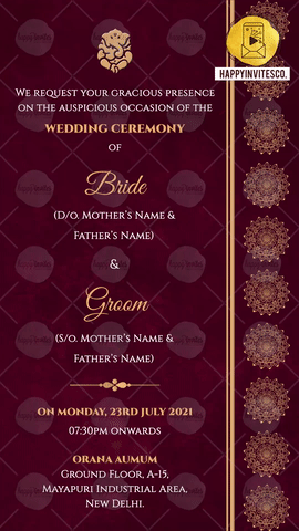 South Indian Wedding Invitation - Happy Invites Video Card Maker
