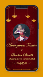 Bharatnatyam Arangetram Invitation Card Video Design