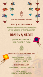 Rajasthani Style Wedding Invitation Card