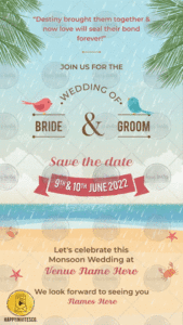Beach Wedding Save the Date Invite