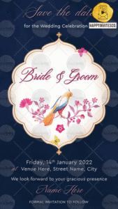 Floral Save the Date GIF Invitation