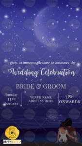 Shooting Star Wedding Invitation GIF