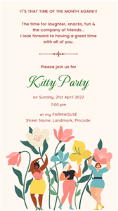 Kitty Party Invitation for Ladies