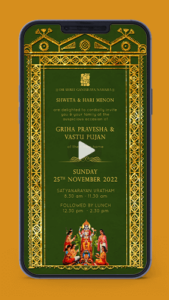 Griha Pravesh & Satyanarayan Pooja Invitation Card