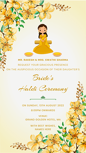 Haldi Invitation Card Online