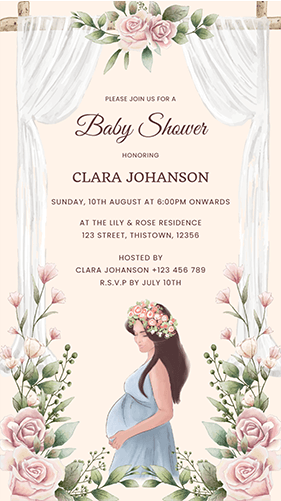 Baby Shower Invitation Video Happy Invites Ecard Maker  Indian baby  shower invitations Baby shower invitation cards Indian baby showers
