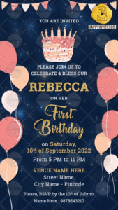 First Birthday Party GIF Invitation