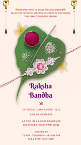 Creative Raksha Bandhan Invitation Card