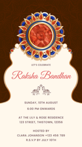 Raksha Bandhan Invitation Card for WhatsApp