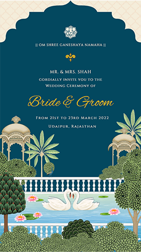 Creative Royal Indian Wedding Invitation Card