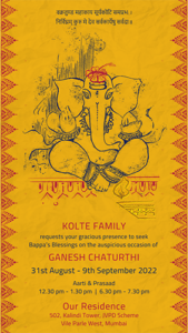 Online ganesh chaturthi invitation card for whatsapp