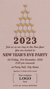 01 - Eve New Year Party Invitation Card Online Maker