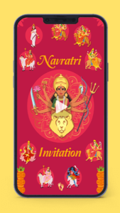 Durga Maa Navratri Invitation Video Card for Whatsapp