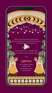Afforadable Indian Traditional Wedding Invitation Video Card for Whatsapp