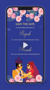 Beautiful Animated Indian Wedding Bride Groom Varmala Wedding Invitation Video Card Digital Invites