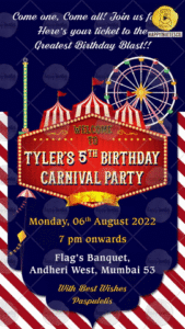 Carnival Theme Birthday Invitation