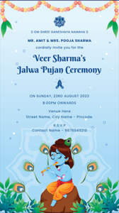 Jalwa Ceremony Invitation Card